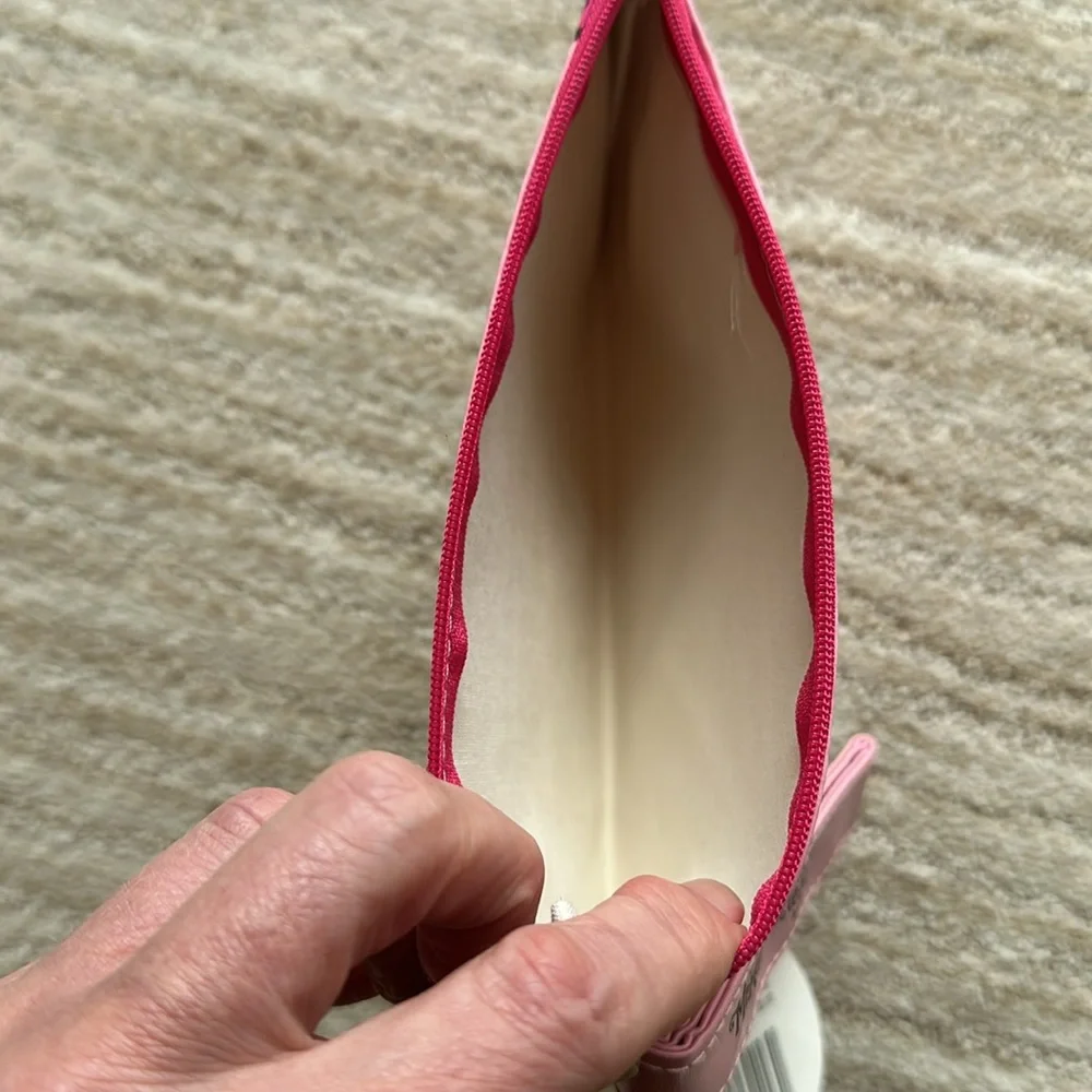 Vintage LITTLE MISS CHATTERBOX Pink Zipper Vinyl Pencil Pouch